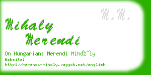 mihaly merendi business card